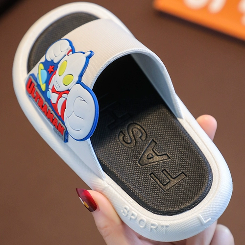 Ultra, детский Ультрамен Тига, летние нескользящие тапочки для мальчиков, слайдеры для детского сада, мягкая подошва