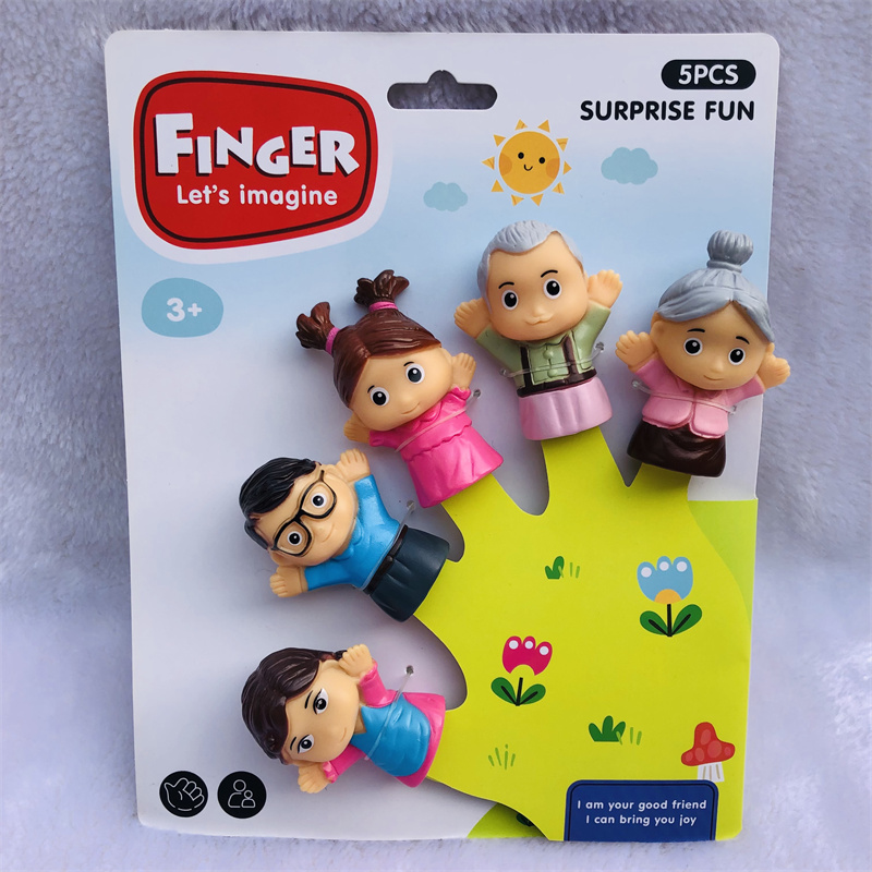 American Finger Puppet Family Children Fingers Parent-child Family Doll Nursery School Storytelling Puppet Props-Taobao
