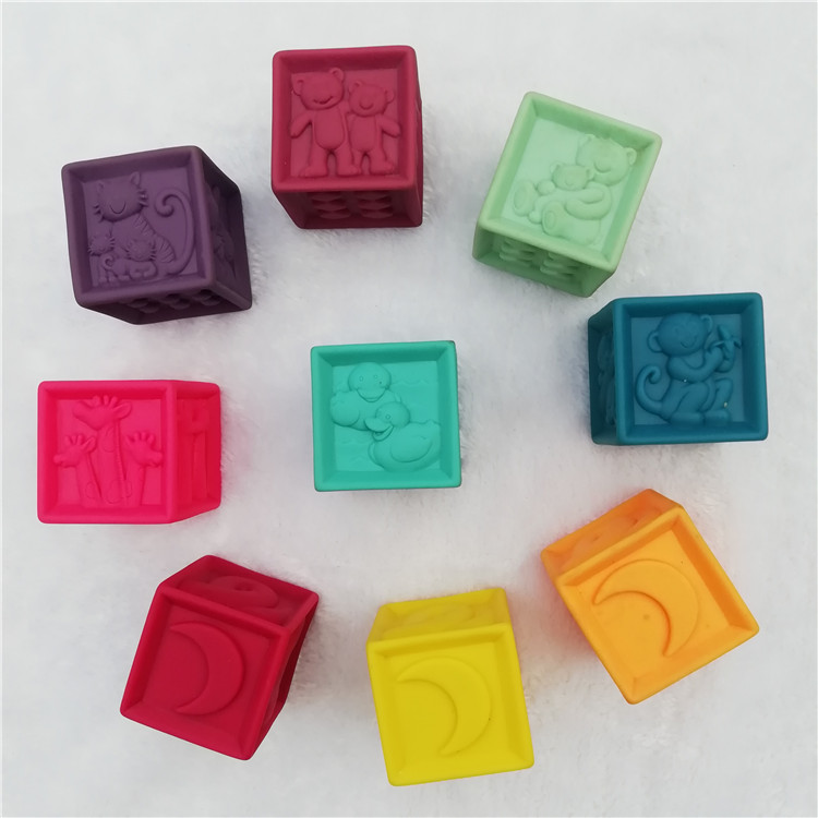 U.S. original single big-name digital soft rubber building block stacking music combination can gnaw baby toys 0-1 year old pinching music