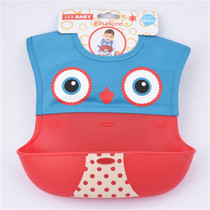 Baby eating bibs baby children feeding large no-wash anti-saliva three-dimensional ultra-soft silicone rice pocket bib