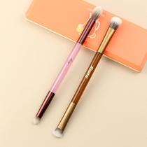  U cherry plate Honey double-headed makeup brush Concealer brush Eye shadow brush Smudge brush Nose shadow brush