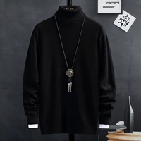 Черный цветной свитер