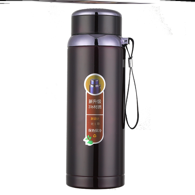 316 stainless steel outdoor car portable insulation cup with large capacity 1000ml of men and women business tea cup 800