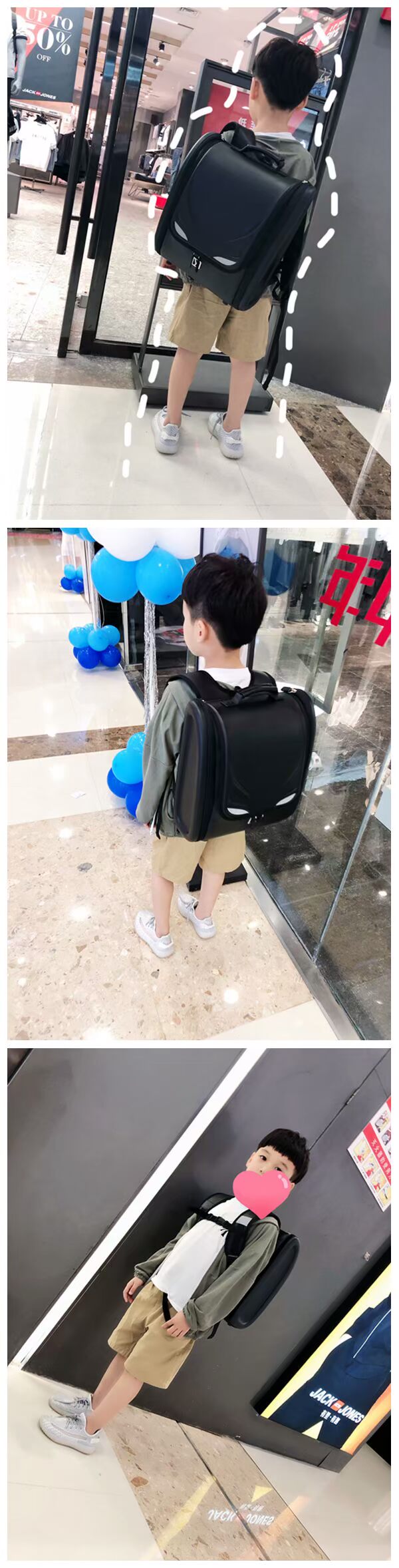 Trường tiểu học túi đeo vai bé trai Nhật Bản 1-3-4 lớp ba lô 6-12 tuổi siêu nhẹ túi chống thấm nước - Túi bé / Ba lô / Hành lý túi xách cho bé gái 10 tuổi