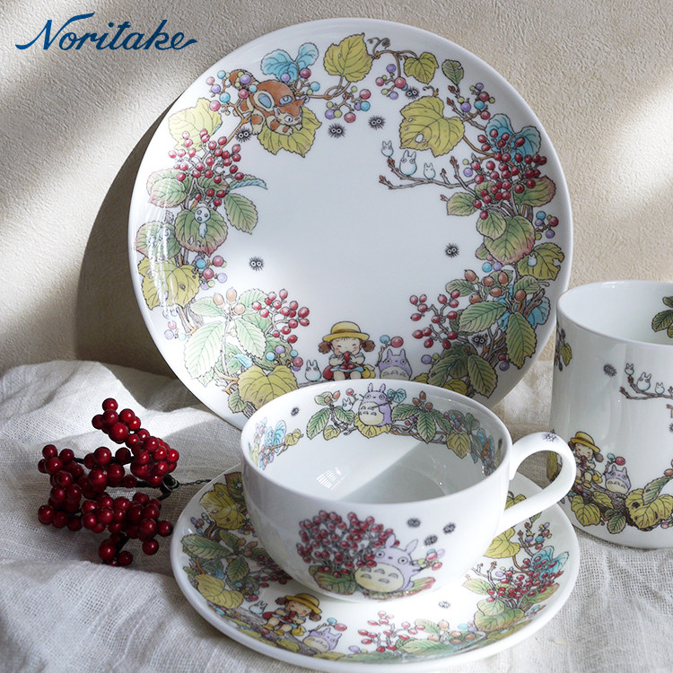 noritake Totoro Japanese Noritake Ceramic decoration Cartoon decorative plate Coffee cup Saucer mug Ghibli