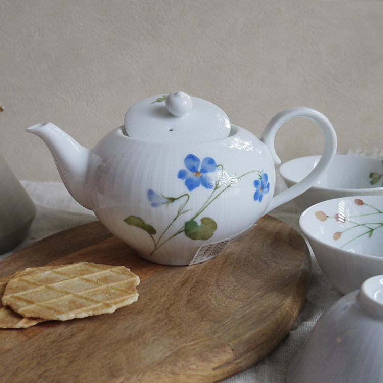 Spot NORITAKE Noritake Japanese ceramic Asano Road teapot teacup gift box set 1 pot 5 cups gift