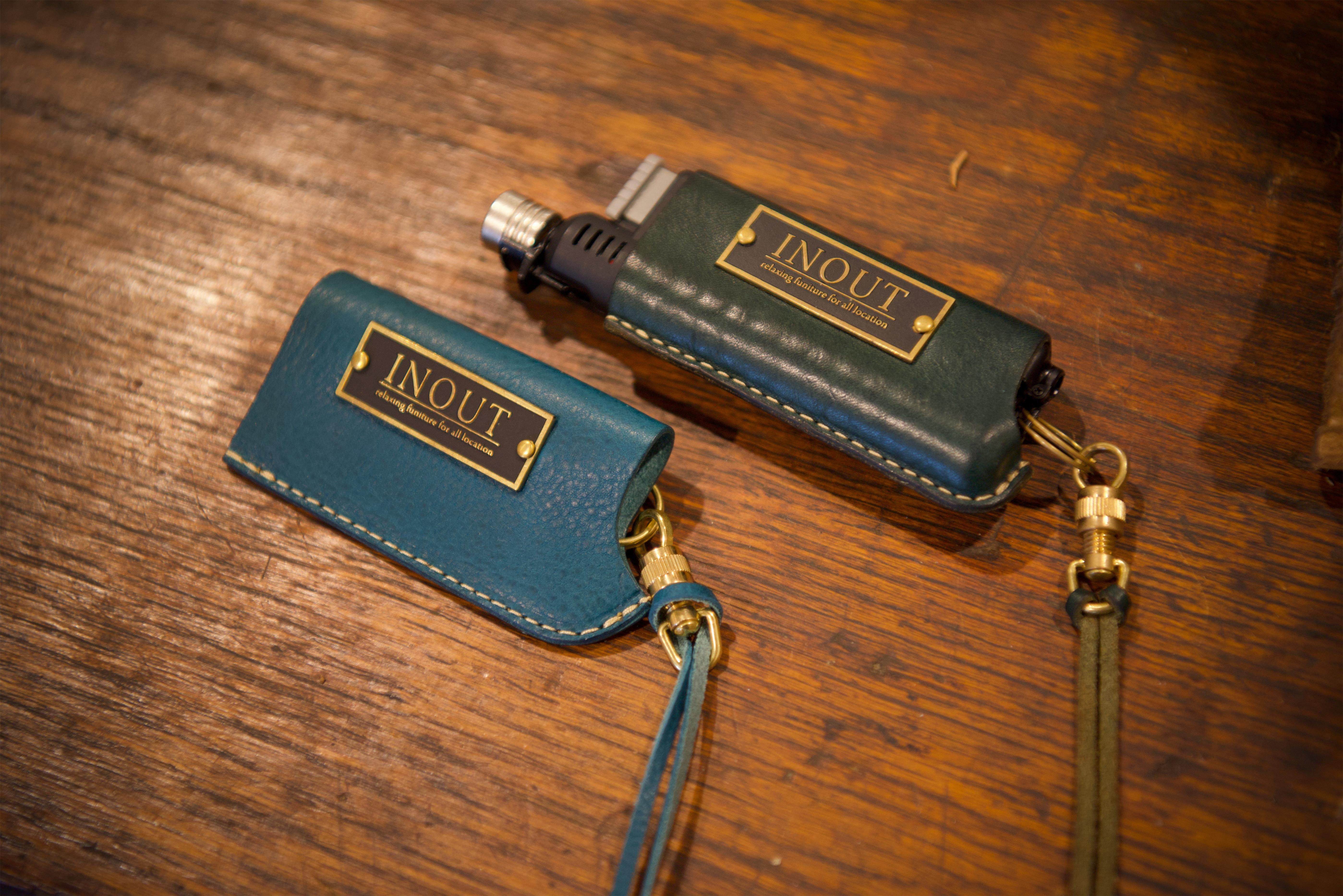 Japanese INOUT soto480 telescopic igniter new Fuji shinfuji lighter handmade retro leather case