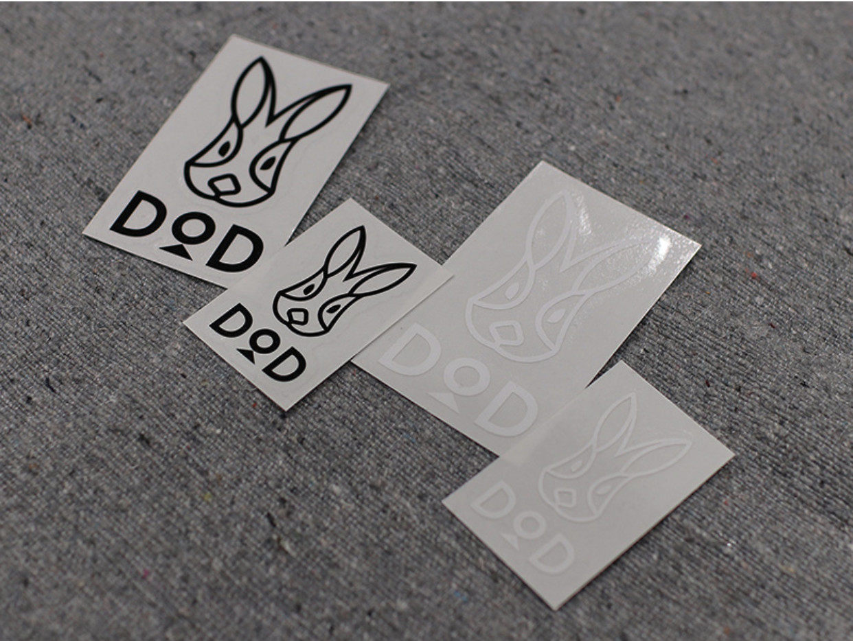 Japan DOD Outdoor Camping Official Rabbit LOGO Sticker Logo Car 4 Piece Set Weatherproof Type Sticker