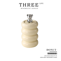 Tlife-Donut-dentichoisir Cylinder Creative Silver Color Home Advanced Sense Living Room Cotton Sign Box Containing Box) Doughnut