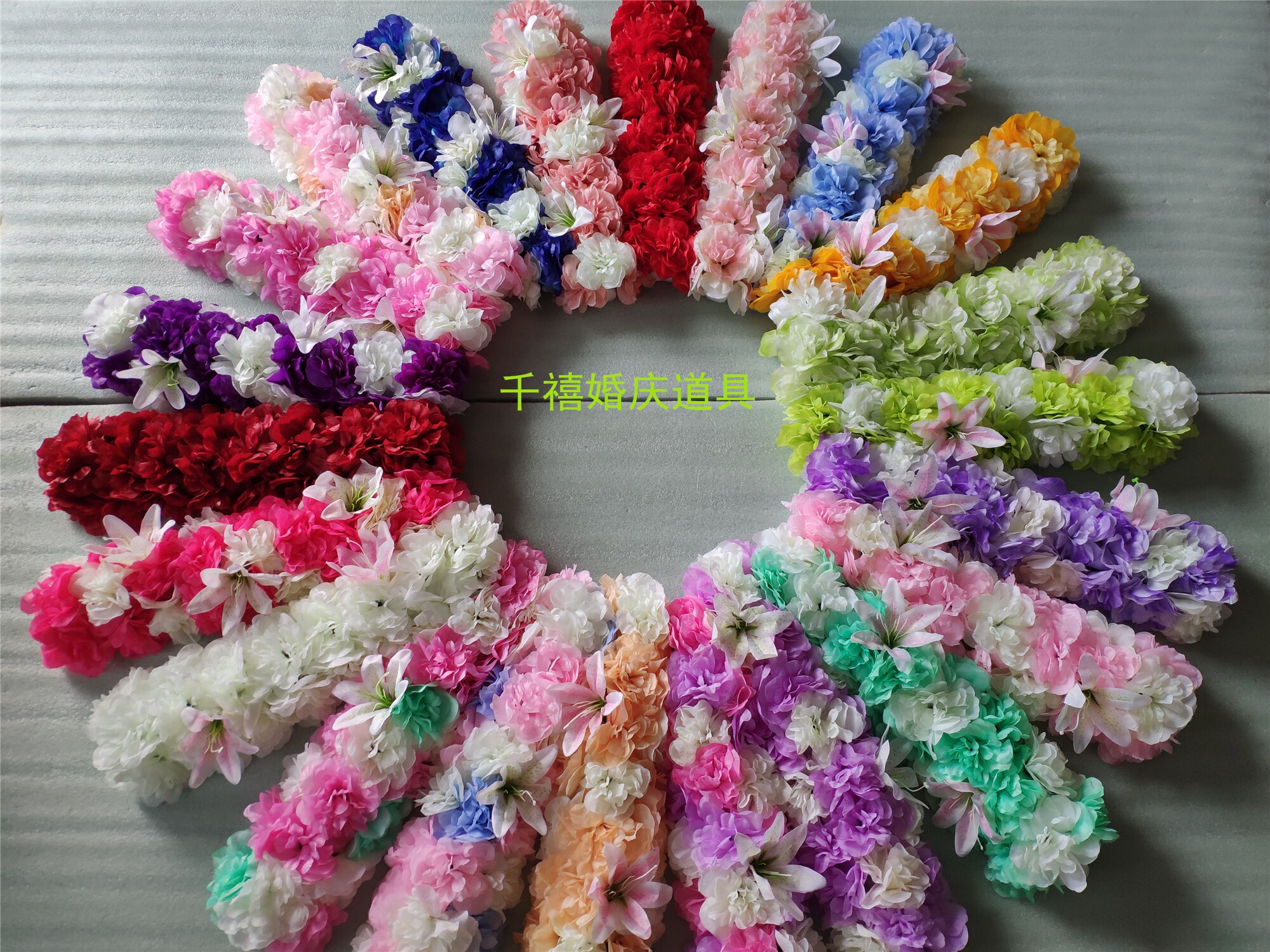 Wedding Props Simulation Flowers Great Lids Flowers Embroidered Ball Rose Rows Arches Flowers T Terra Flower Road Citation Wedding Silk Flowers