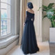 Spot clearance dress skirt long skirt elegant party party black dress female 2022 new noble temperament ladies