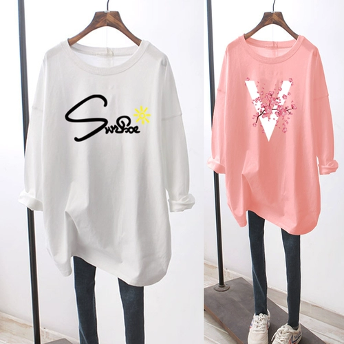 Осеннее приятное телу термобелье, летняя одежда, лонгслив, платье, юбка для беременных, оверсайз