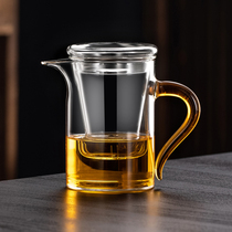 Утолщенный устойчивый к высоким температурам цельностеклянный заварочный чайник ароматный чай зеленый чай черная чашка для чая чашка для разделения воды с фильтром