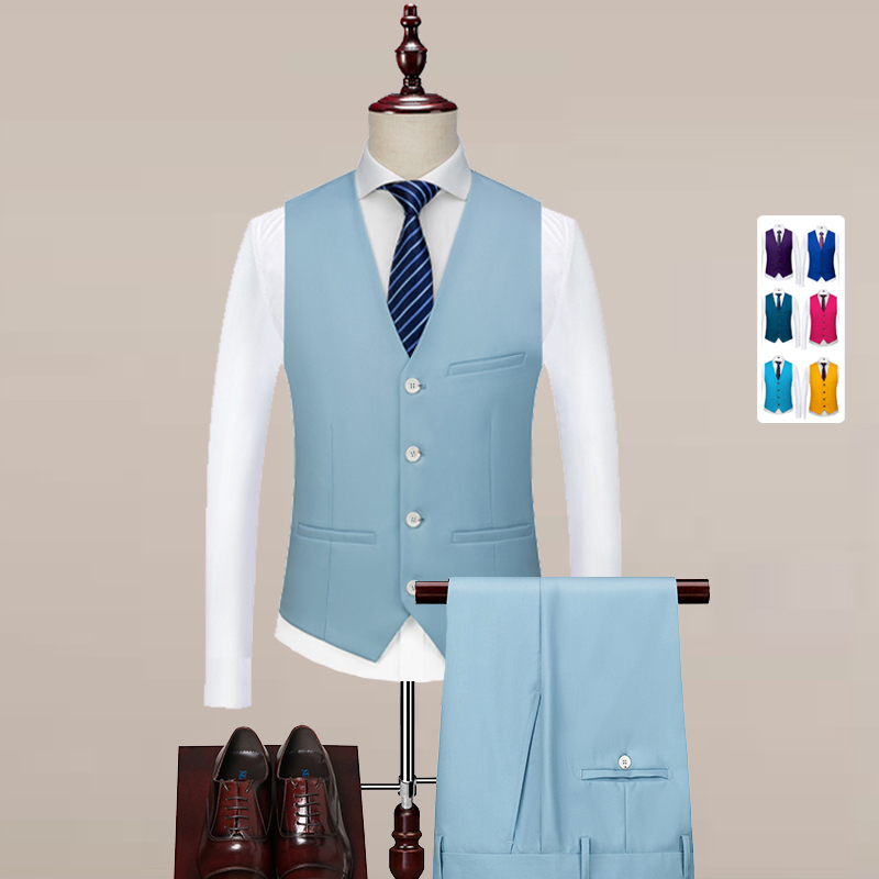 Suit Vest for Men, Billiards Vest, Hotel Ktv Billiards Club Bar Foot Massage Waiter Work Uniform Set