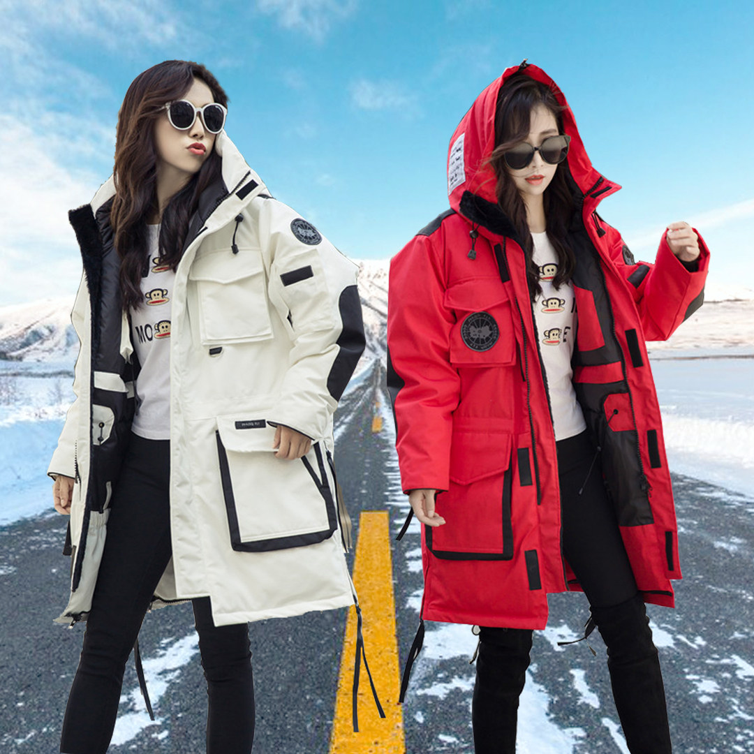 Northeast Harbin Xuexiang winter military tooling down jacket medium-length super thick cold-proof warm men and women couples Korean jacket