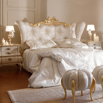 French Villa bed American light luxury 1 8 m double bed master bed modern minimalist European wedding bed 1 5 Customized