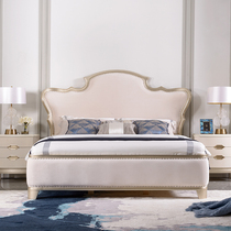 American Solid Wood Bed Modern Light Lavish Bed Light Style Princess Bed Net Red Double Man Bed 2 m Large Bed Main Sleeper Bed 1 8