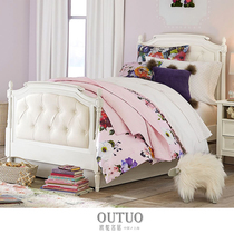 Customized 1 35 childrens bed girl solid wood American princess bed very simple style pastoral style furniture small beauty style