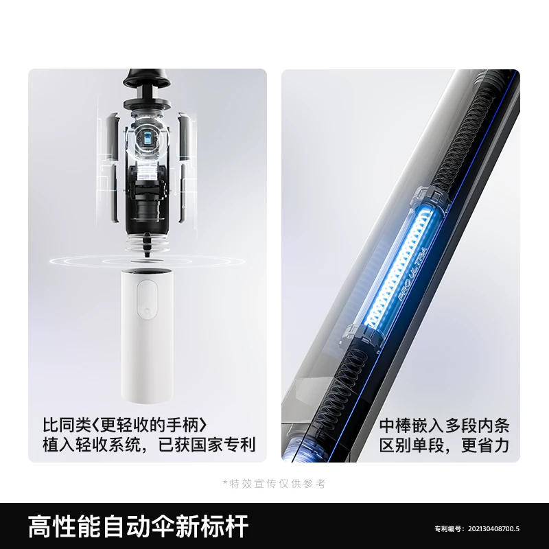 Automatic umbrella solar-powered, gradient, fully automatic, sun protection, UV protection