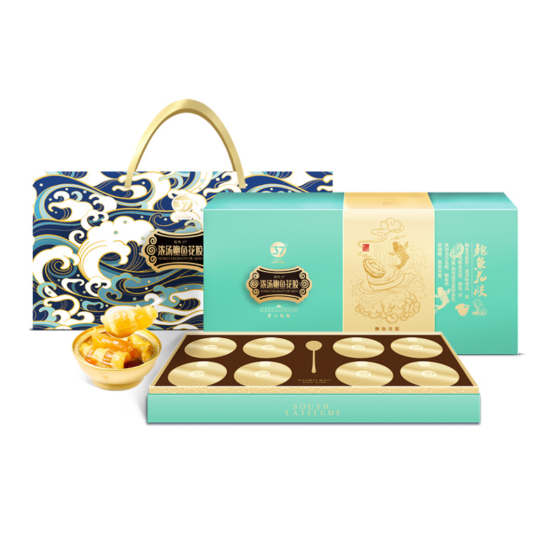 South Latitude 37 ° Thick Soup Abalone Flower Glue Gift Box 1200g Heated Ready-to-eat Aquatic Products Big Gift Package Holiday Group Purchase