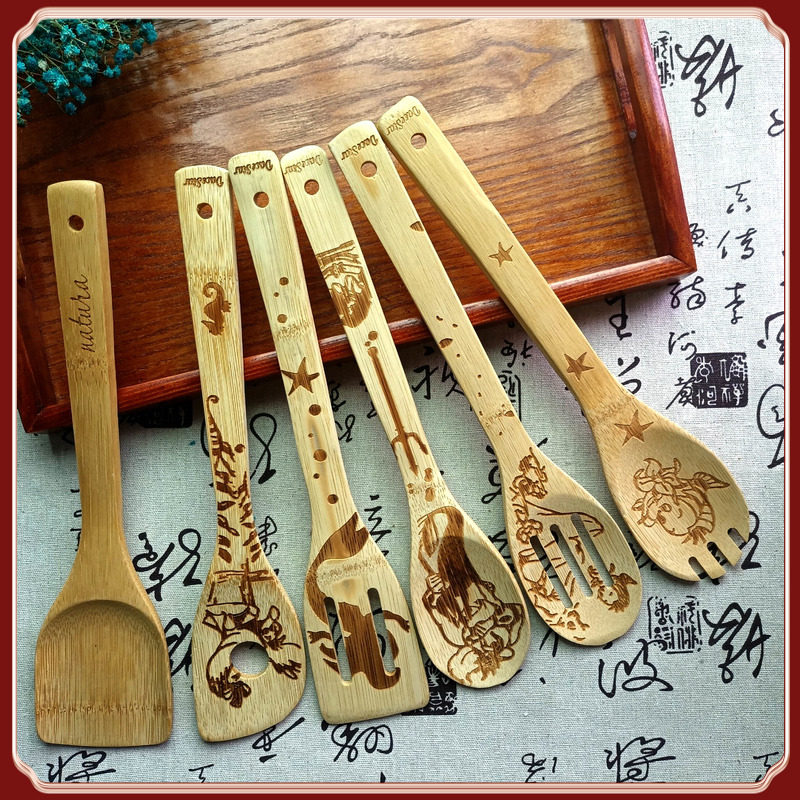Natural Bamboo Pan Shovel Wood Frying Pan Without Dip Pan Special Saute Shovel Solid Wood Spade Spoon Without Paint No Wax Home Pan Shovel
