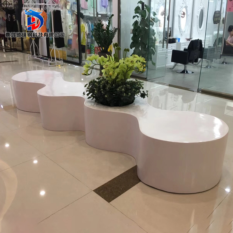 Beauty Chen Creative Profiled Glass Fiber Casual Seat Flowerpots Combined Benches Outdoor Mall Hotel Rest Waiting Chair