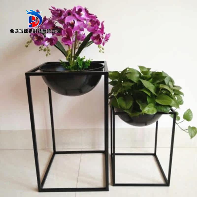 Glass fiber spherical floral emulated flower-flower-flower-flower-flower-cylinder floral mall floral flower holder beauty-Chen vase pendulum piece