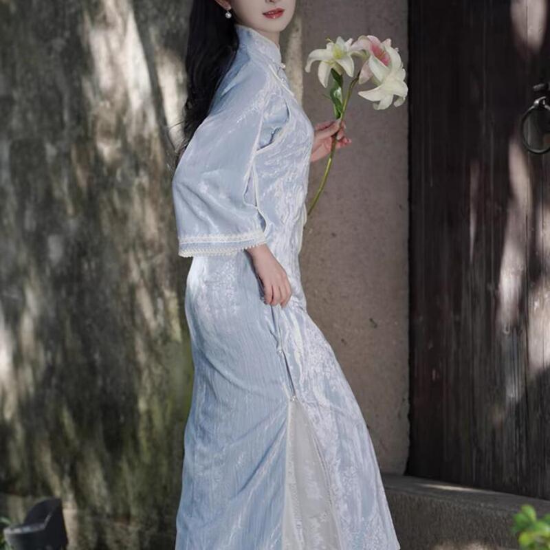 Lace Petticoat under a Cheongsam, Elastic Retro Versatile Skirt for Cheongsam, Autumn and Winter Base Layer to Cover the Hips and Make You Look Slimmer