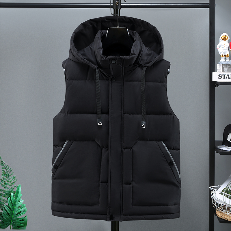Down Cotton Work Vest, Autumn and Winter Trendy Casual Winter Warm Jacket, New Thickened Men's Vest