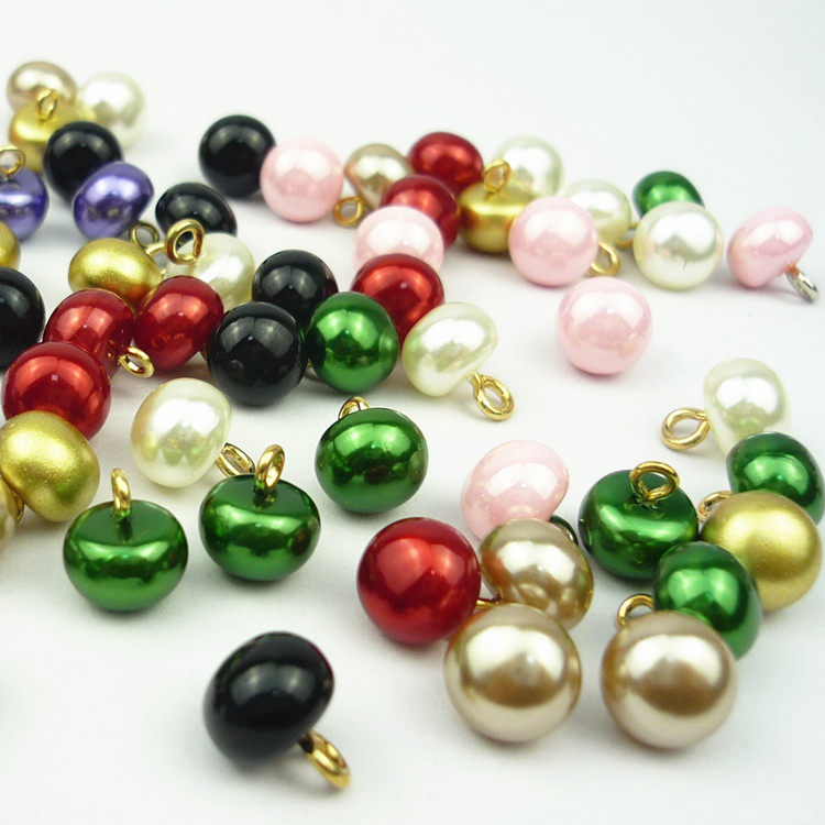 Pearl Button Color Mushroom Button Women's Shirt Cardigan Sweater Chiffon Round Button Versatile Fashion Small Button