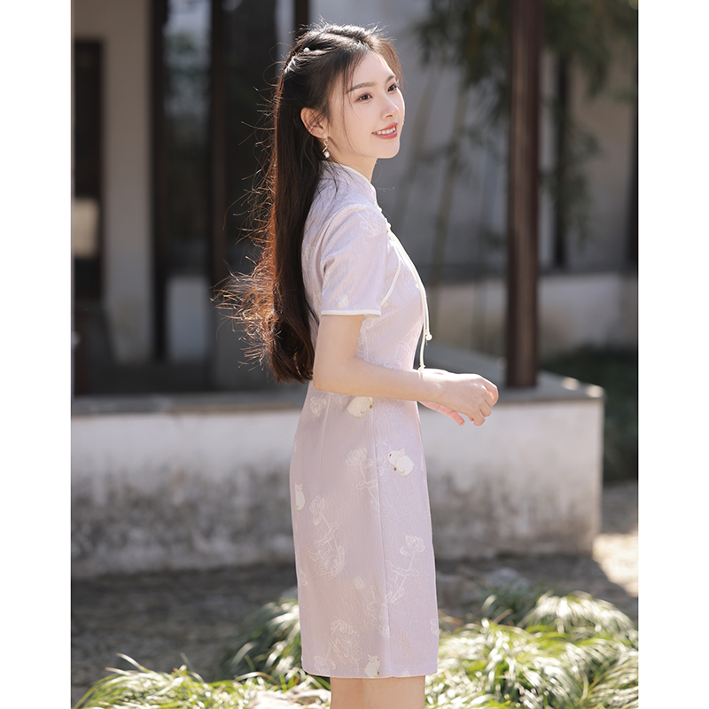 Short cheongsam, lightweight dress, suitable for teen, 150cm, Chinese style Short cheongsam, lightweight dress, suitable for teen, 150cm, Chinese style