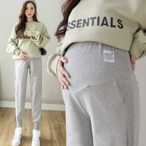 Pregnant Woman Pants Spring Autumn Outside Wearing Boomer Pregnancy Woman dress Spring and Autumn Bottoms Casual Sports Pants Autumn Winter Plus Suede Spring Autumn Clothing