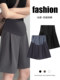 浪莎孕妇短裤夏季薄款外穿孕妇裤小个子休闲西装五分裤孕妇装夏装