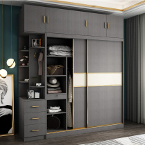 Sliding door wardrobe modern simple simple cabinet home bedroom rental room storage economical storage wardrobe