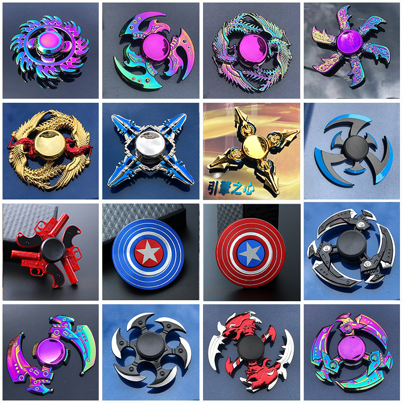 (Paragraph 100) Finger Tops Metal Fingertips Top Boy Student Alloy Cool Decompression Children Toy Gifts-Taobao