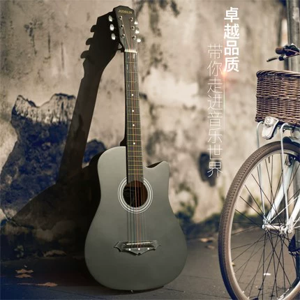 Ji Zhilin 38 inch guitar dân gian guitar acoustic guitar người mới bắt đầu thực hành cấp độ guitar sinh viên nhạc cụ nam và nữ - Nhạc cụ phương Tây