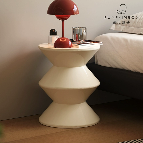 Кремовый прикроватный шкаф, северная пластиковая детская маленькая спальня, прикроватный шкаф Творческий журнальный столик простой край