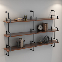 Wall shelf Wall lined Partition Living Room Laminate Industrial Wind Wall-mounted Shelves Retro Shelf Wall-mounted Wall Bookshelves