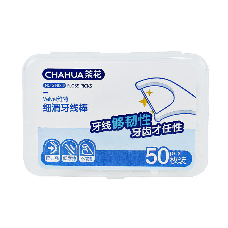 Camellia professional dental floss stick smooth fiber round wire durable dental floss