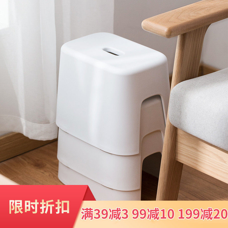 Tea flower small stool plastic bench domestic children stool thickened anti-slip rubber stool pedal baby short stool bathing bathroom