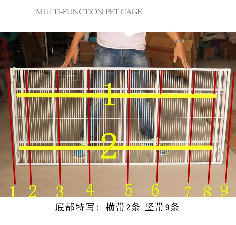 Chó lồng chó hàng rào Teddy chó chạy giường chăn nuôi chó cưng lồng chó nhỏ và vừa chó lớn văn hóa ba lớp mèo lồng - Cat / Dog hàng ngày Neccessities bát ăn cho chó mèo	