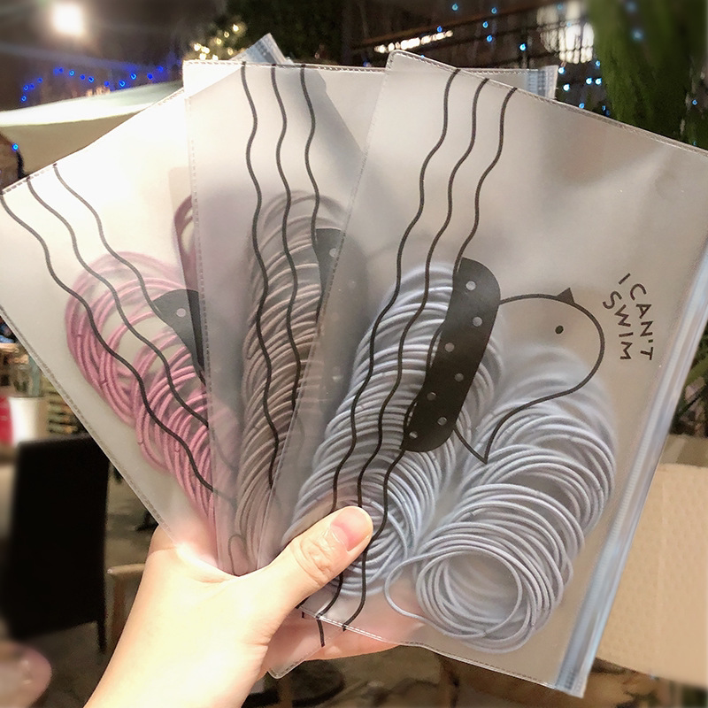 Korean style ins net red simple and durable large circle fine hair ring girl high elastic hair band hair ring hair ring