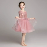 Детское элитное вечернее платье, платье девочки цветочницы, наряд маленькой принцессы, лонгслив, наряд для музыкальных выступлений, осенний сезон