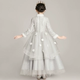 Элитный наряд маленькой принцессы, свадебное платье, пианино, зимний наряд для музыкальных выступлений, увеличенная толщина, подарок на день рождения