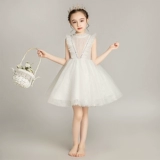 Белое платье девочки цветочницы, наряд маленькой принцессы, летний наряд для музыкальных выступлений, подарок на день рождения