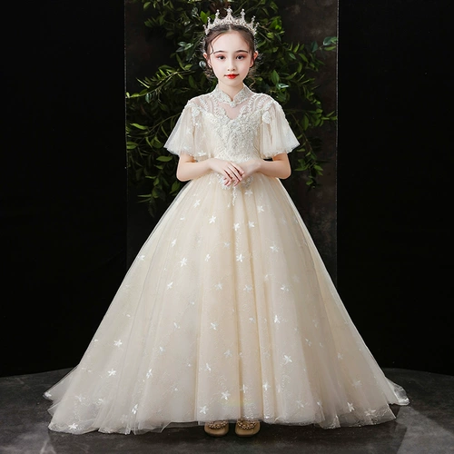 Элитное вечернее платье, детский наряд для музыкальных выступлений, платье девочки цветочницы, манекен головы, делается под заказ