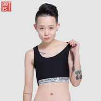 (anti-sagging)raphodar handsome t chest les short cotton big chest chest small no bandage underwear female