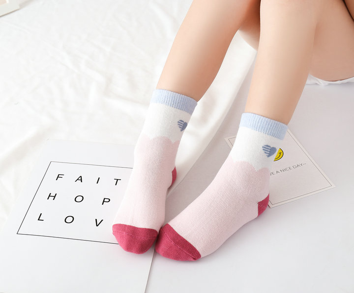 Tất cotton mùa thu và mùa đông, vớ trẻ em, bé gái nhỏ, vớ thông thường, 2-12 tuổi tất đùi cho bé gái