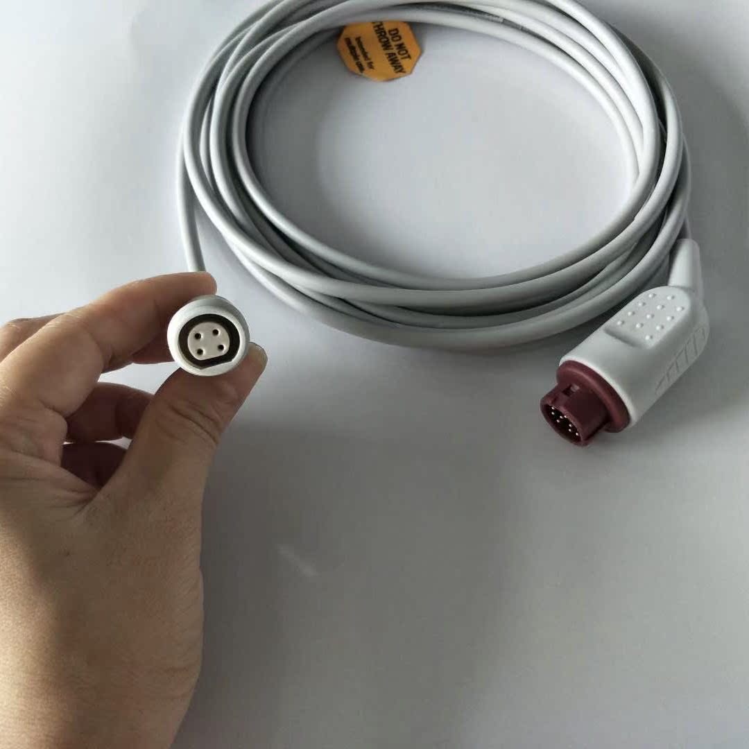 New Mindray 12-pin to 4-hole invasive pressure cable Mindray IBP interface adapter wiring HP sensor cable