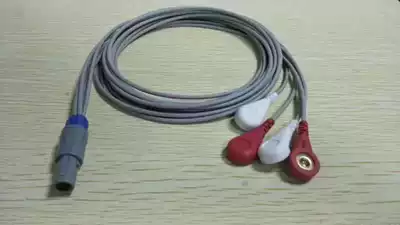 Computer fracture healing instrument ECG electrode wire Plastic head 4-needle one-piece four-guide ECG lead wire